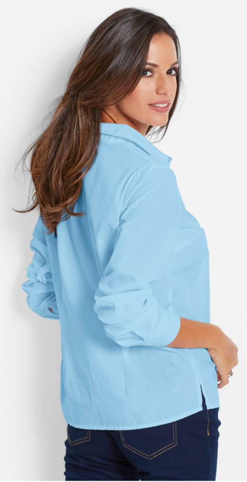 Egyszerű női kék ing
