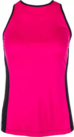 Női sportos fitness top rózsaszín és fekete színben