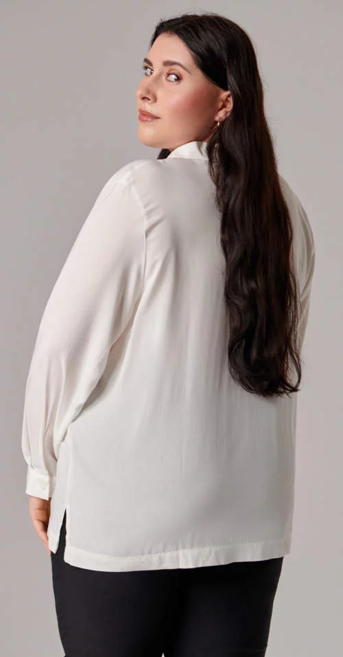 Fehér női túlméretezett ing