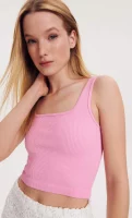 Olcsó rózsaszín nyári crop tank top